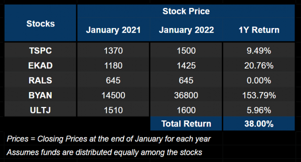 Portfolio Return - 1Y